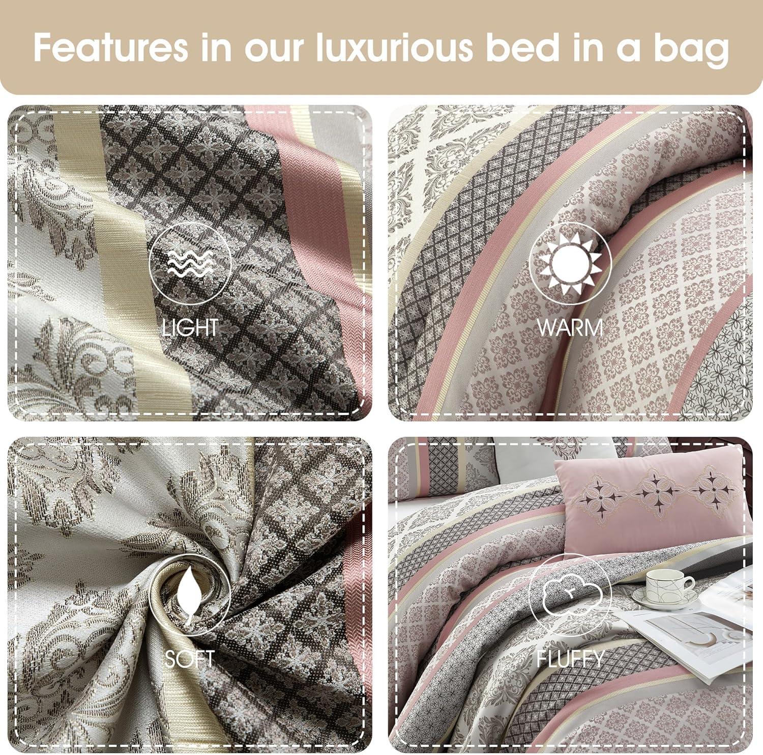 Tefia Karr Microfiber 7 Piece Comforter Set