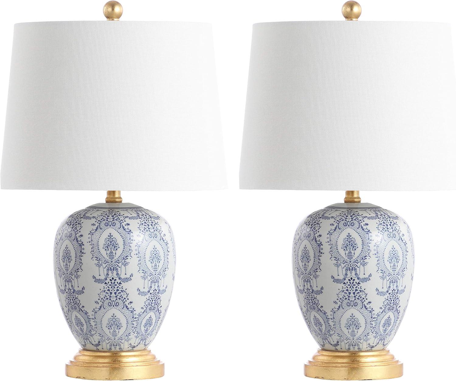 Kalel Table Lamp (Set of 2) - Blue/White - Safavieh.