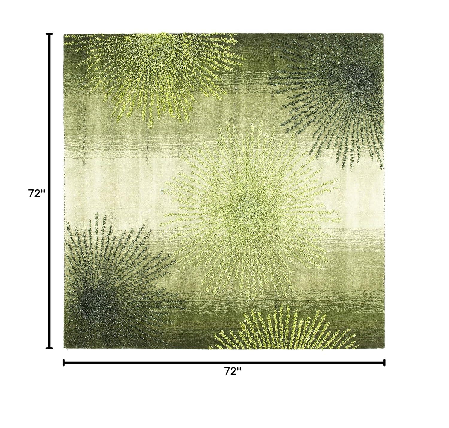 Soho SOH712 Hand Tufted Area Rug - Green/Multi - 6'x6' - Safavieh.