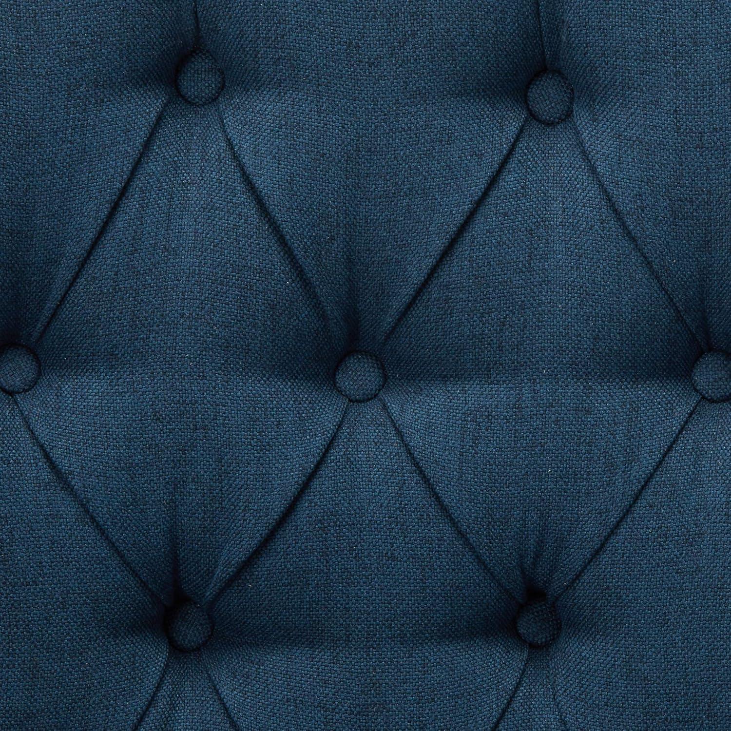 Christopher Knight Home Set of 2 Blythe Tufted Dining Chairs Navy Blue: Polyester Upholstery, Hardwood Frame