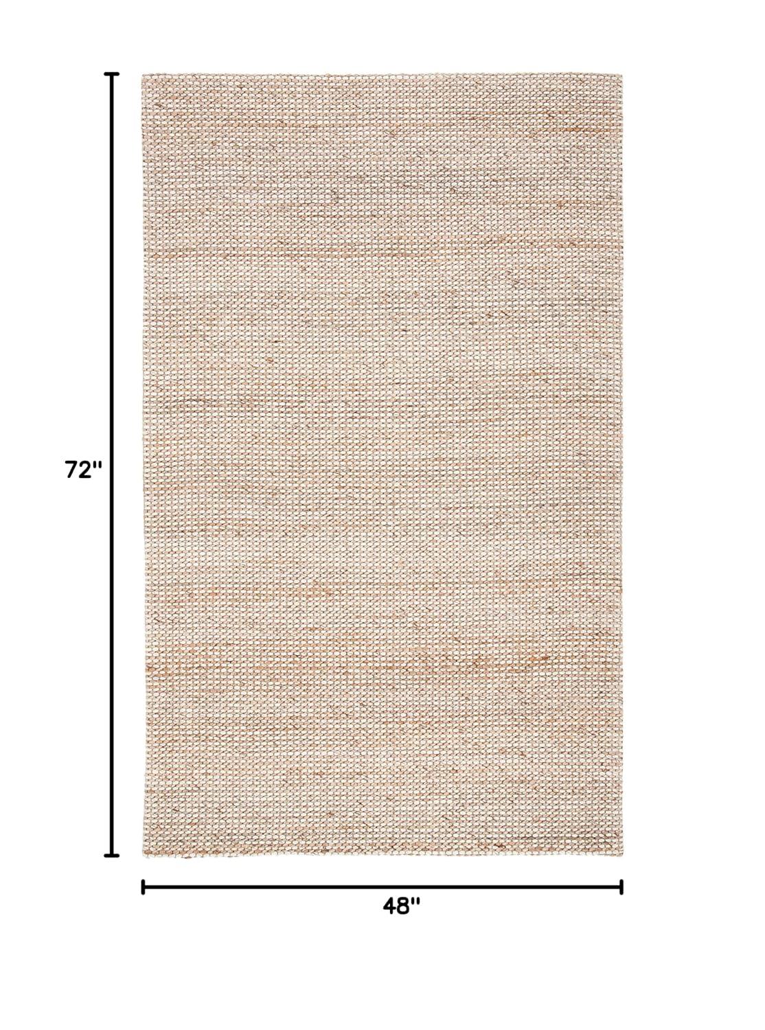 Natural Fiber NFB553 Hand Tufted Area Rug - Natural/Beige - 4'x6' - Safavieh.