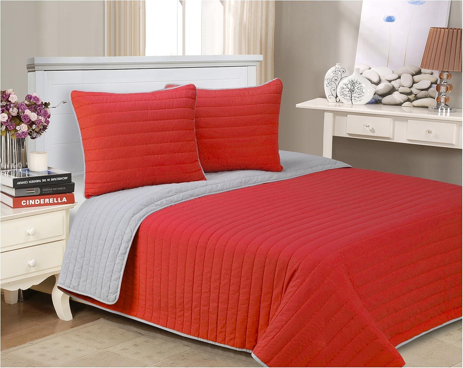 Superior Brandon Standard Cotton Traditional Reversible Quilt Set