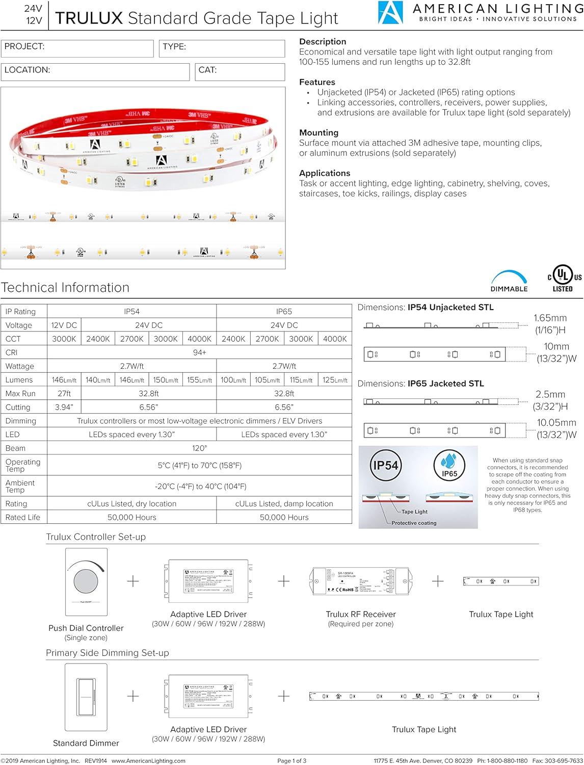 Warm White 32.8 Ft Electric Outdoor LED Tape Light