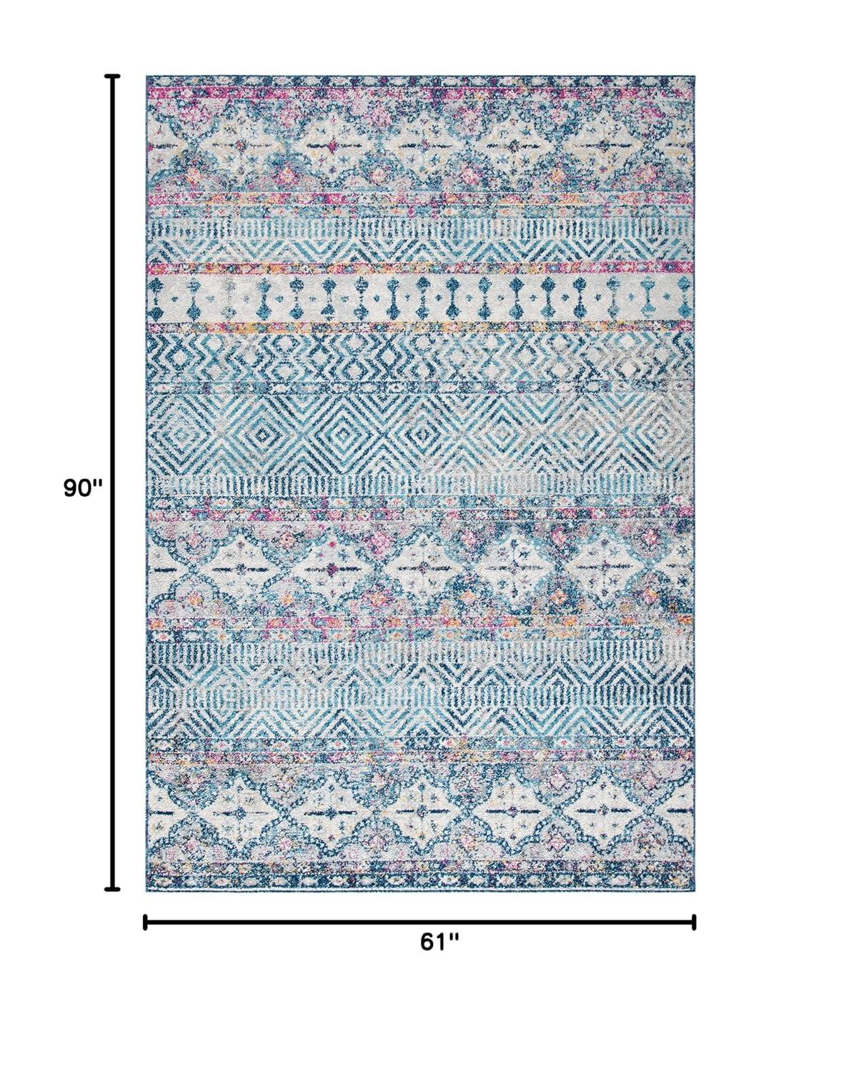 Madison MAD797 Power Loomed Area Rug - Denim Blue/Purple - 5'3"x7'6" - Safavieh.