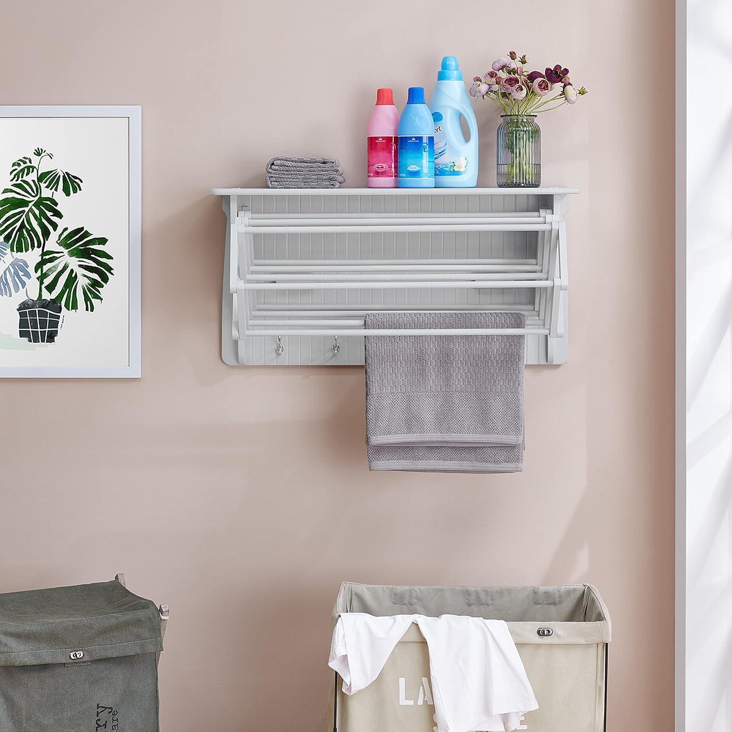 Latitude Run® Collapsible Accordion Wall Mounted Drying Rack