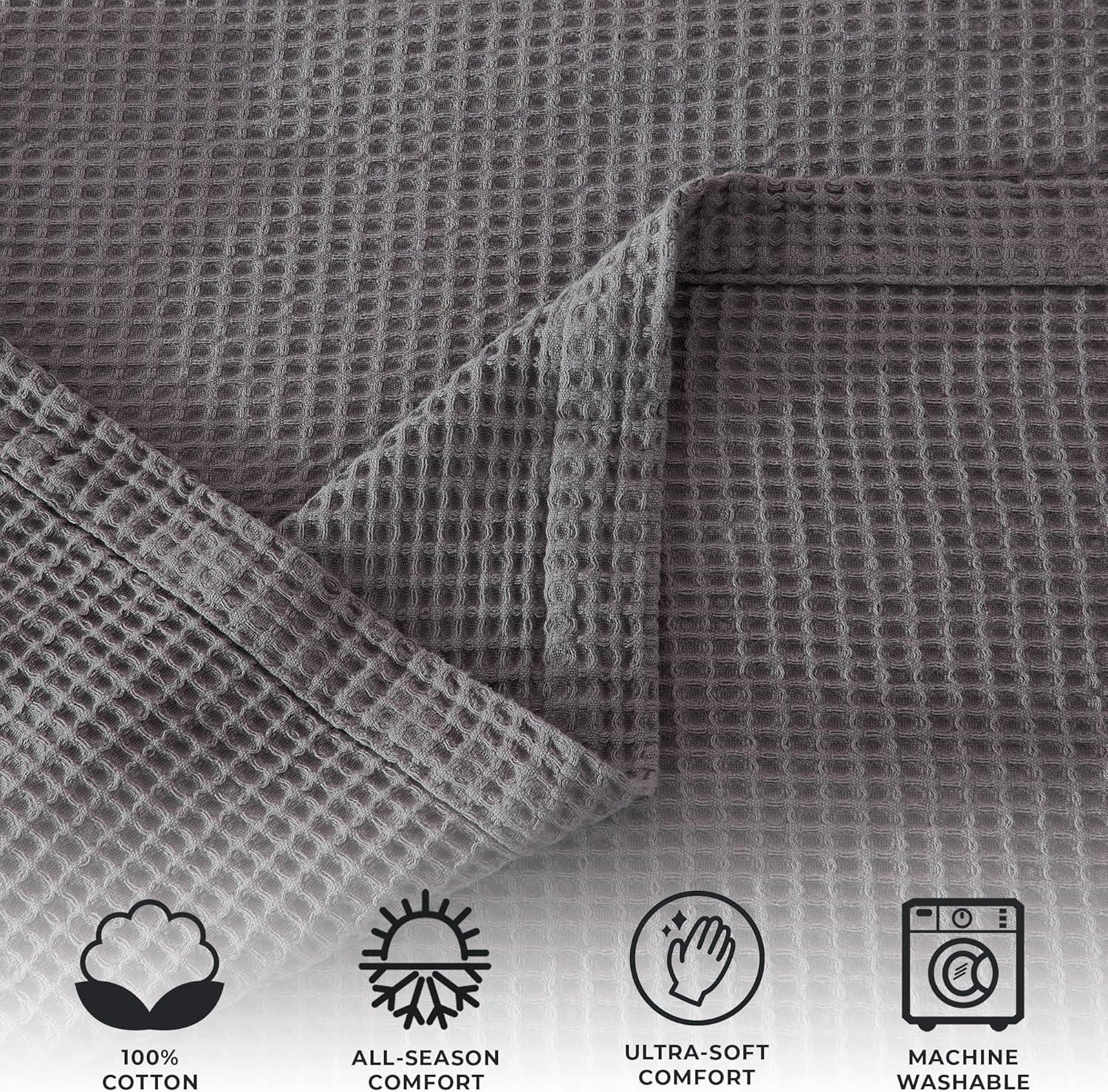 FreshFolds 100% Cotton Waffle Weave Blanket