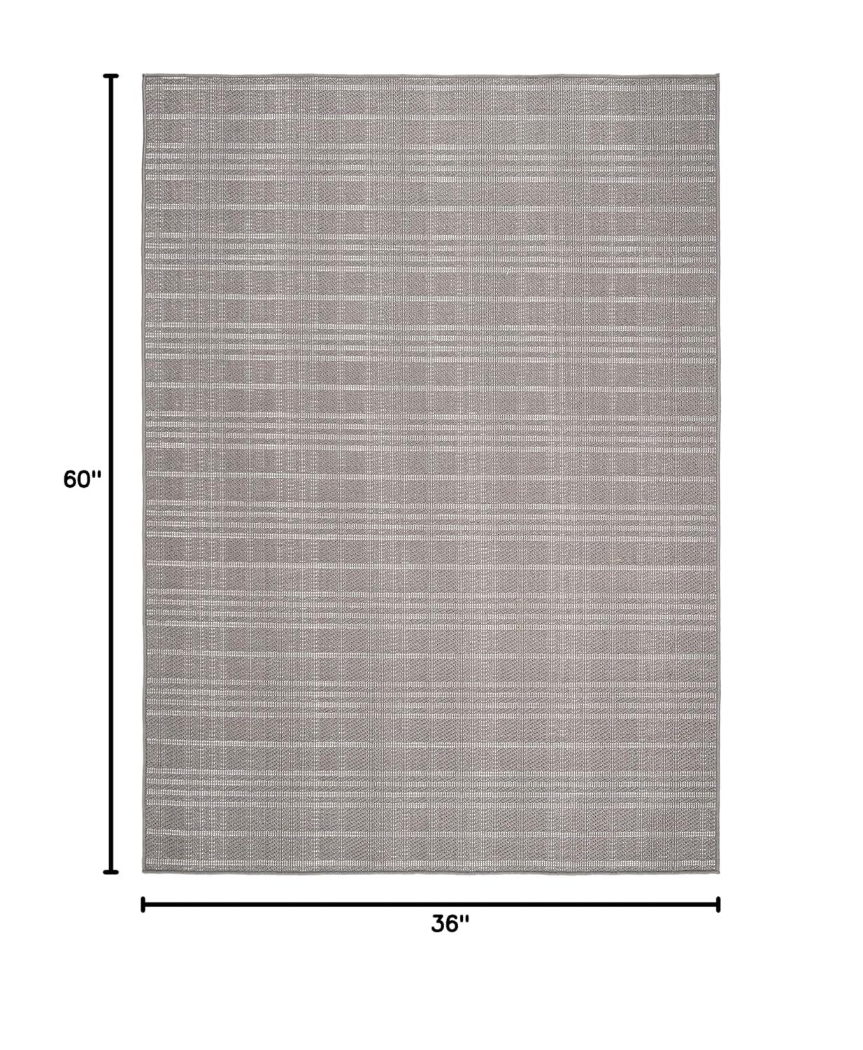 SAFAVIEH Bermuda Lavern Geometric Machine Washable Indoor/Outdoor Area Rug, Grey, 3' x 5'