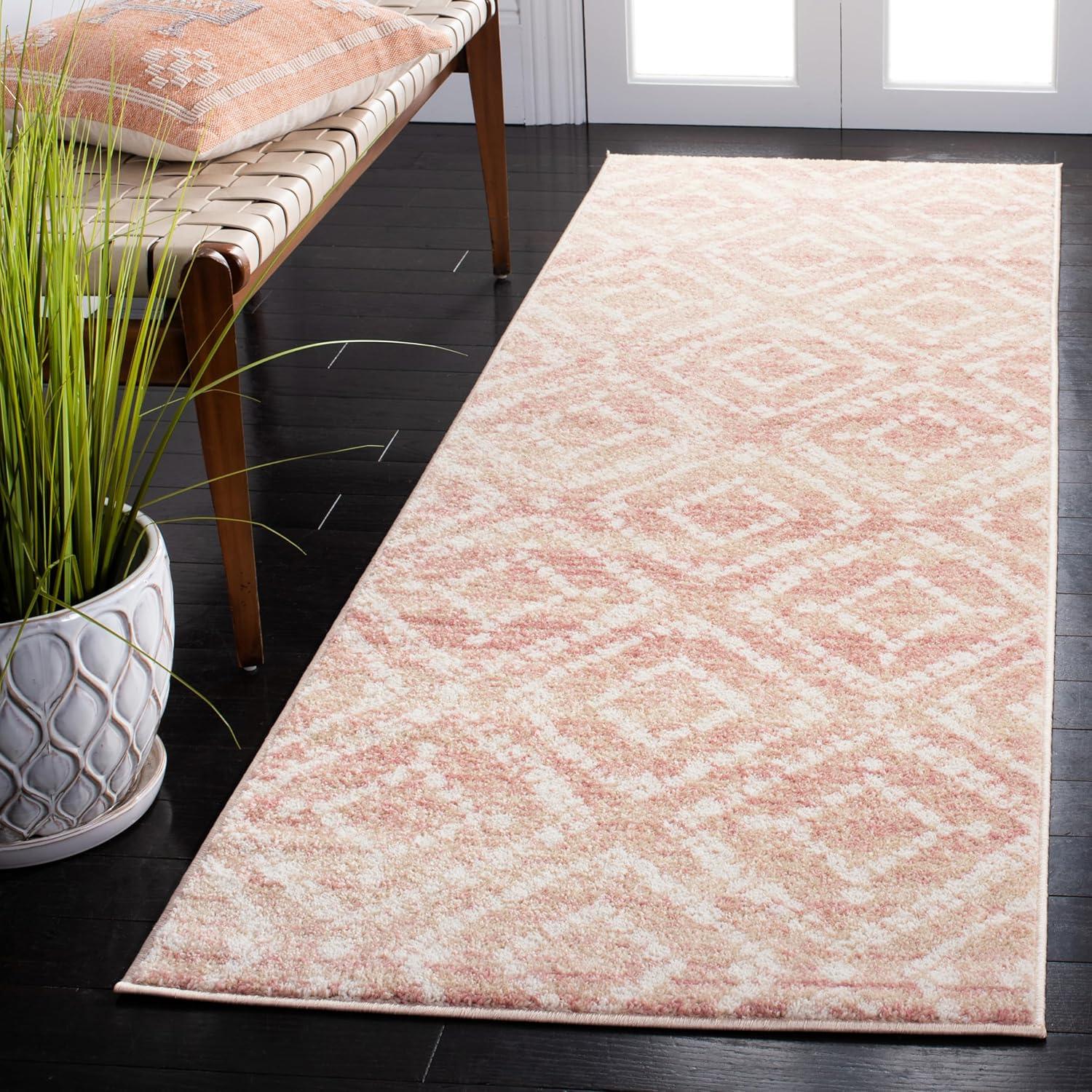 SAFAVIEH Adirondack Lecia Geometric Area Rug, Rose/Gold, 5'1" x 7'6"