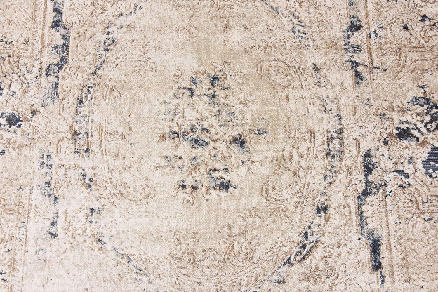 Unique Loom Chateau Collection Area Rug - Adams (4' 1" x 6' 1" Rectangle Cream/Brown)