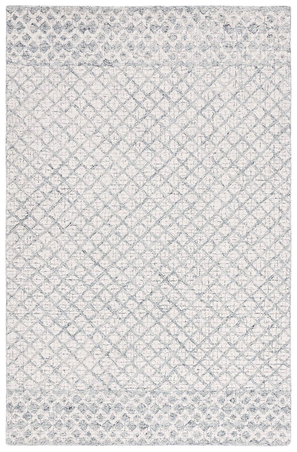 Abstract ABT203 Handmade Indoor Area Rug - Grey/Ivory - 8'x10' - Safavieh
