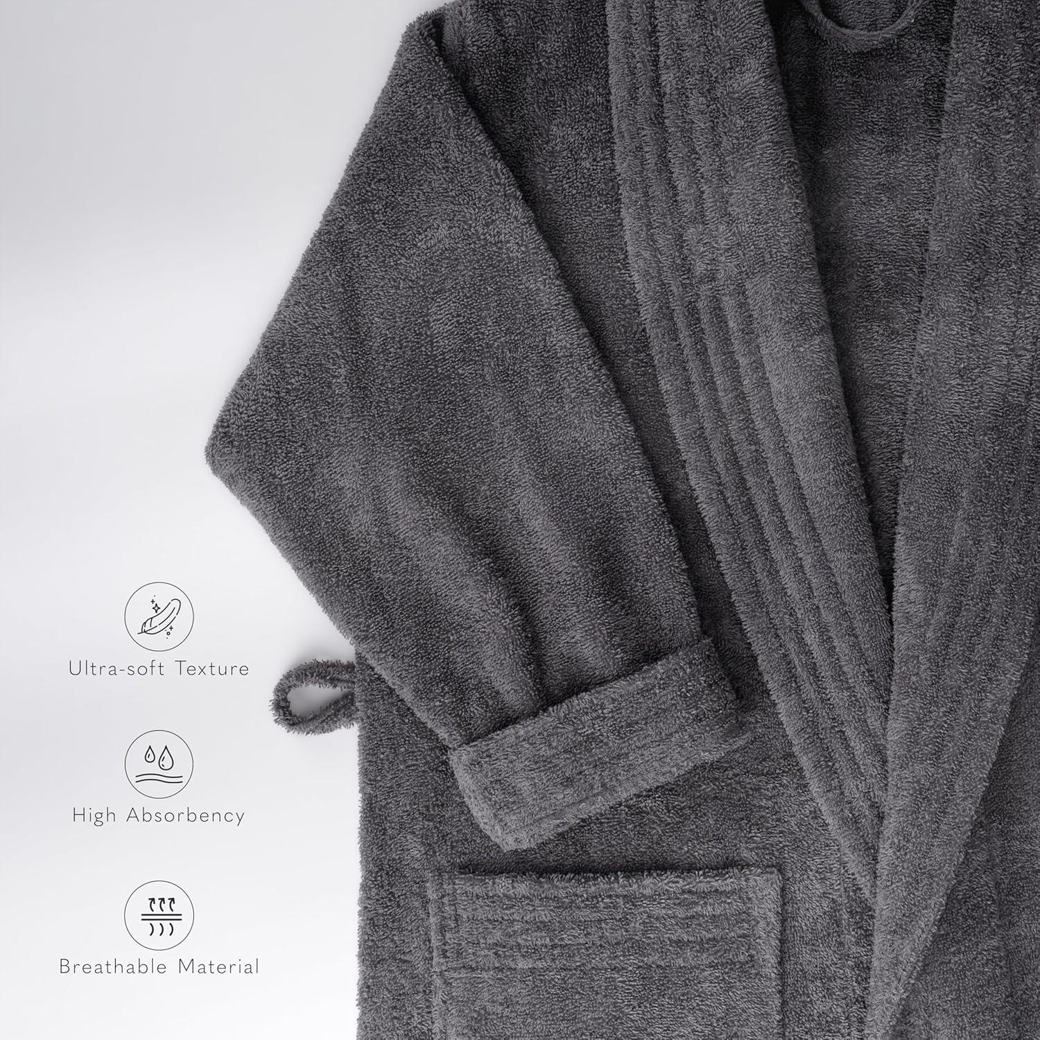 Eider & Ivory™ 100% Cotton Turkish Bathrobes, Soft Absorbent Lightweight Women Robes