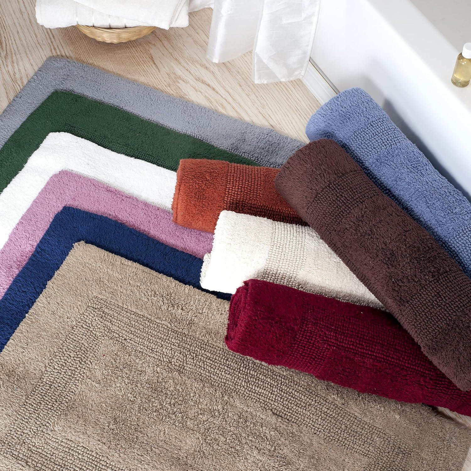 Lavish Home 100% Cotton Reversible Long Bath Rug