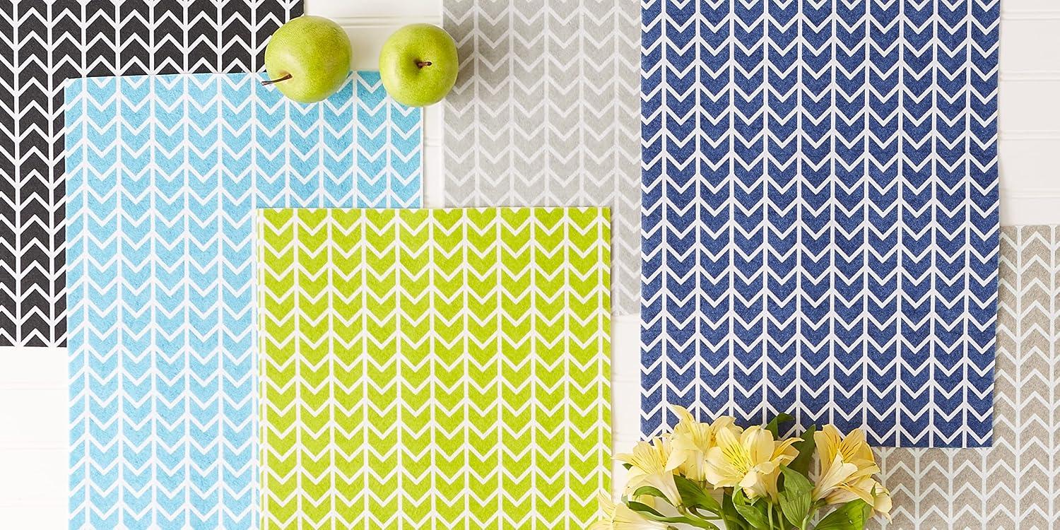 Design Imports Herringbone Print Liner (Set of 6)