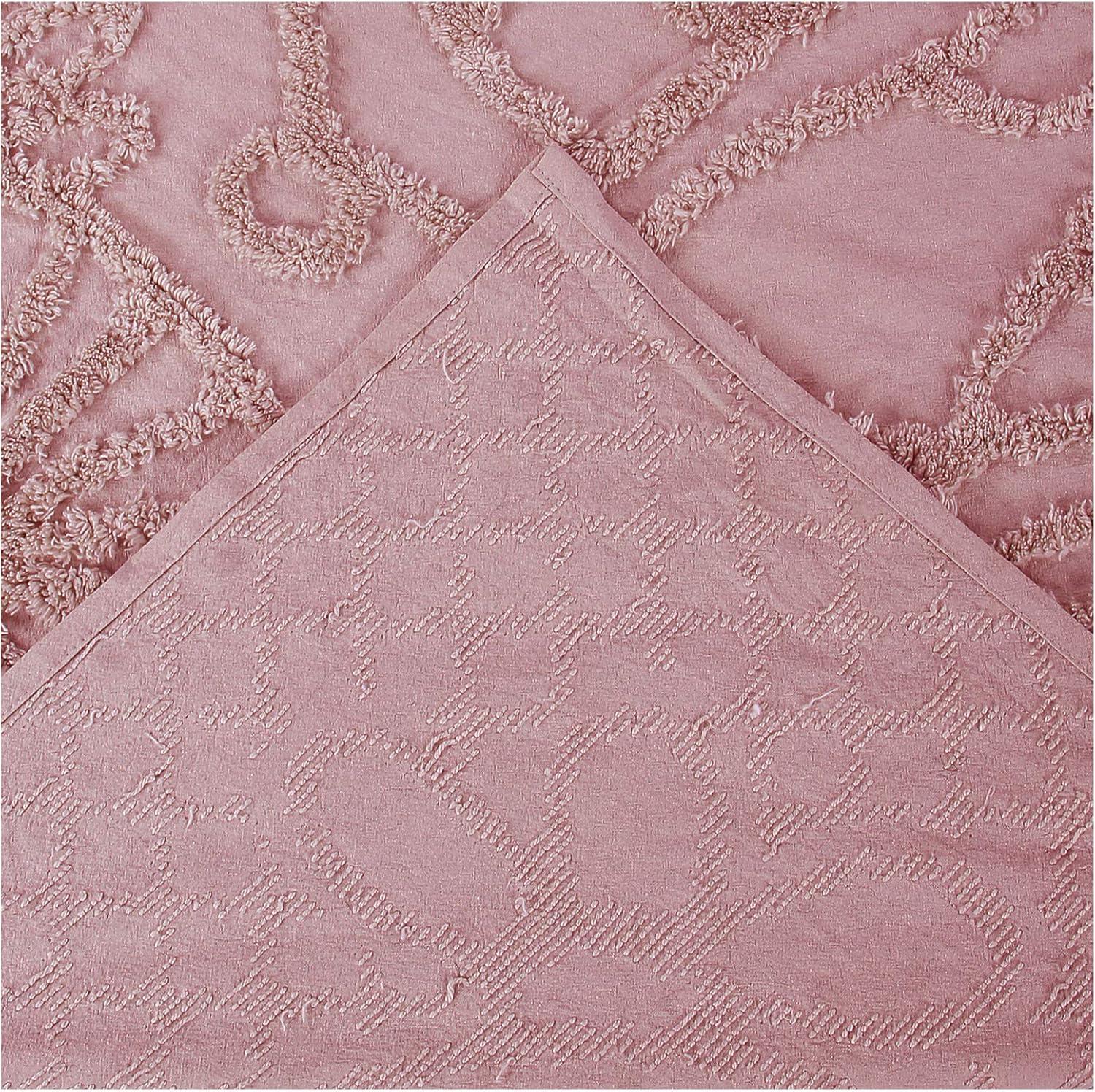 Better Trends Trevor Medallion Design 100% Cotton Queen Bedspread, for Adult - Pink