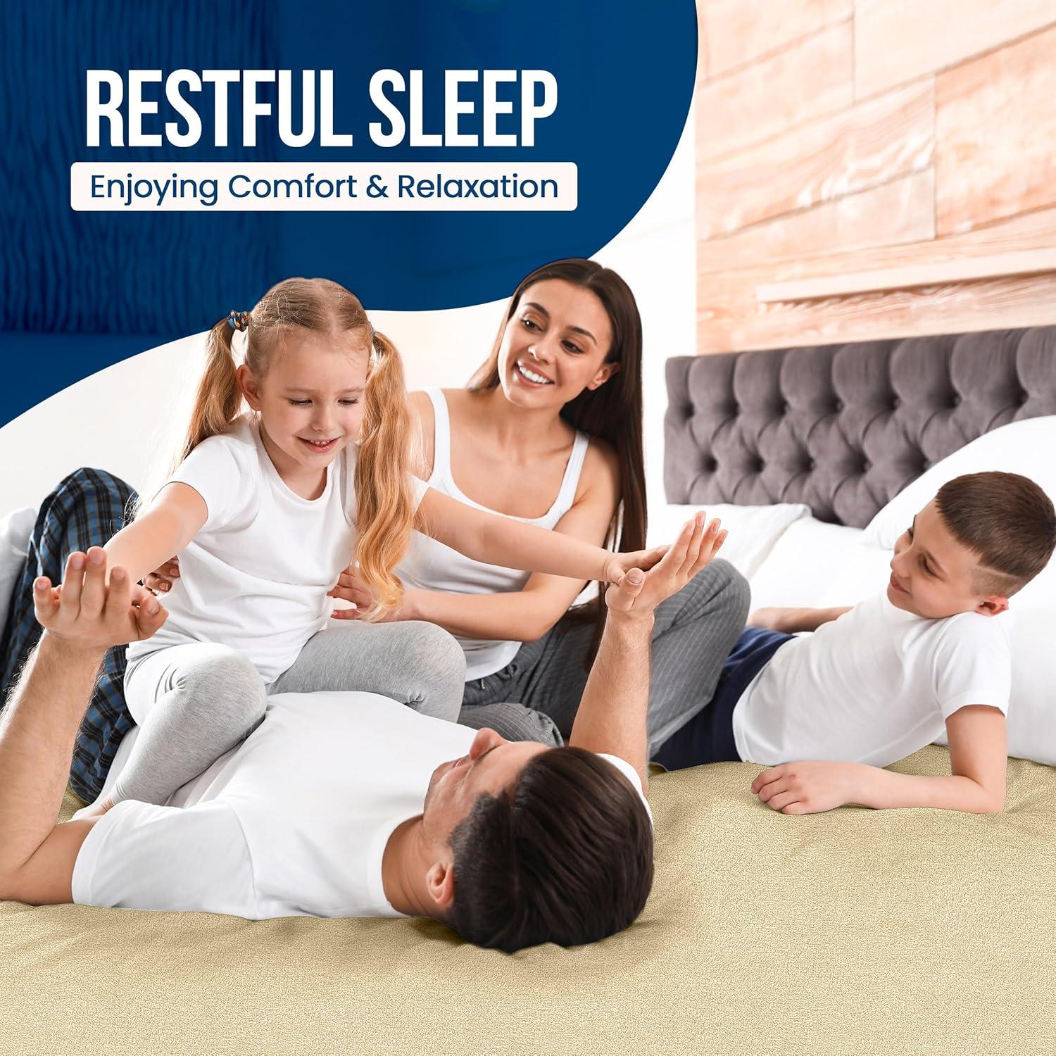 PEKUR Waterproof Mattress Protector – Fitted Sheet Style, Deep Pocket Cover Fits Up to 15 Inches, Washable & Breathable Mattress Topper