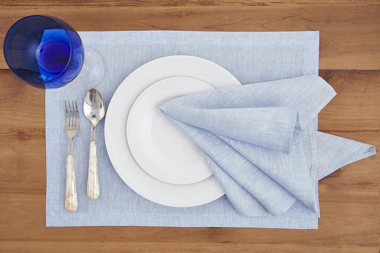 Solino Home Milan - 100% Pure Linen Placemats (Set of 4)