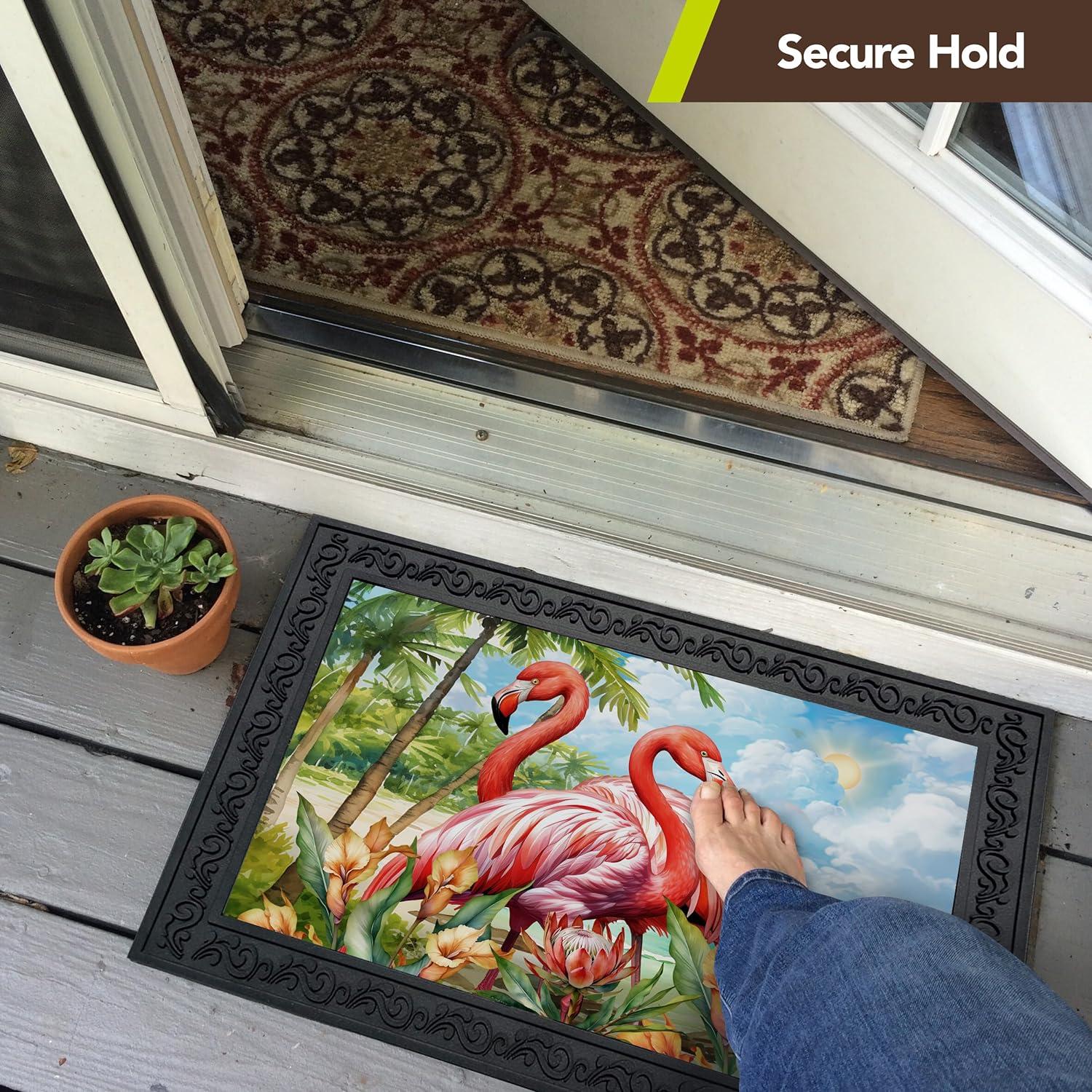 Briarwood Lane Briarwood Lane Outdoor Rubber Doormat Tray Floral Design x Standard Tray