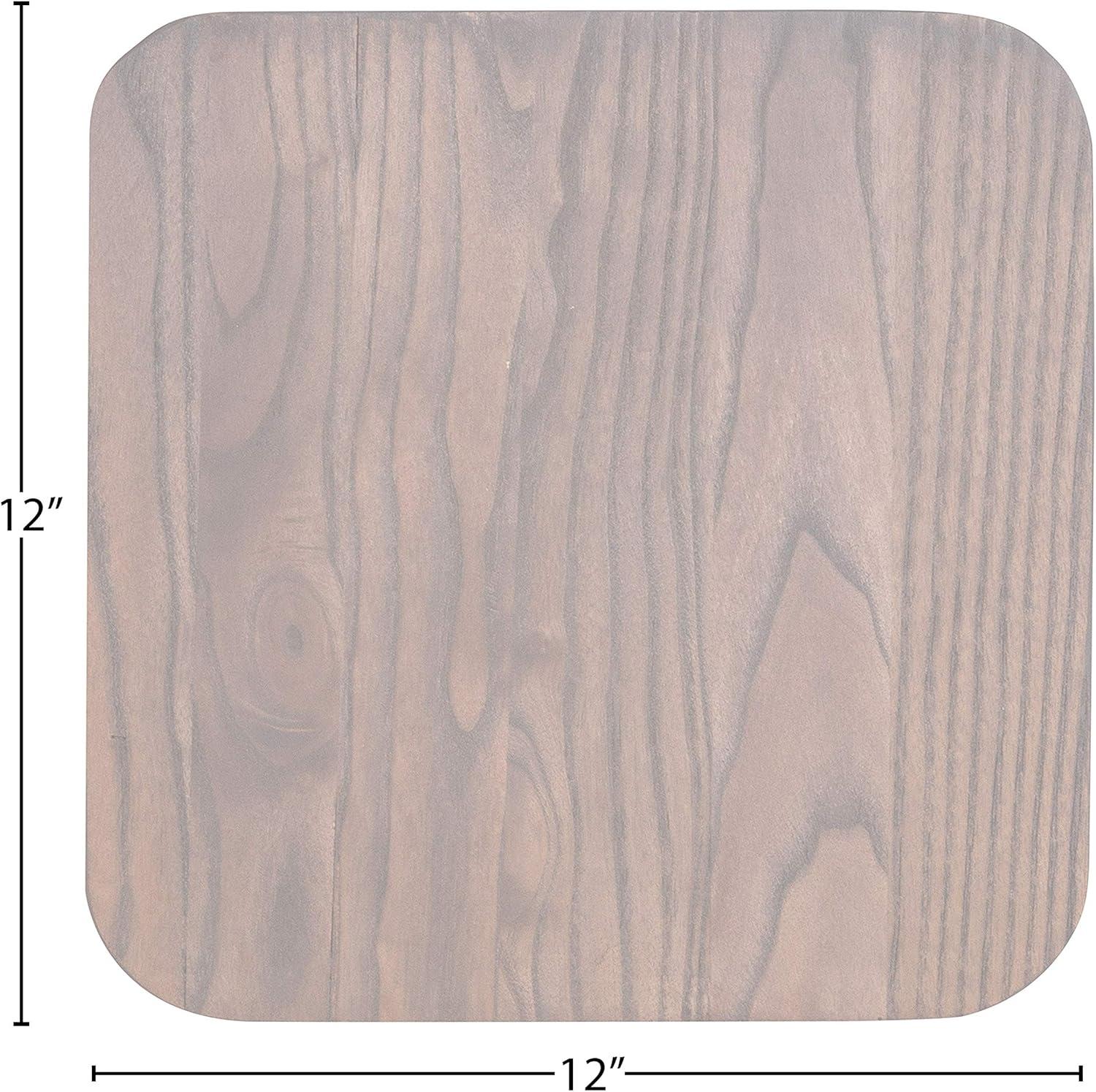Flash Furniture Lily Wood Seat for Barstools, Walnut