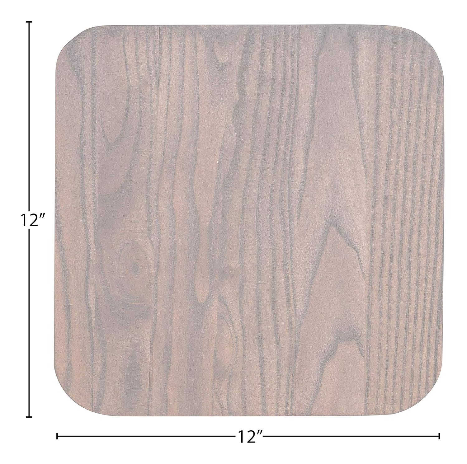 Flash Furniture Lily Wood Seat for Barstools, Walnut
