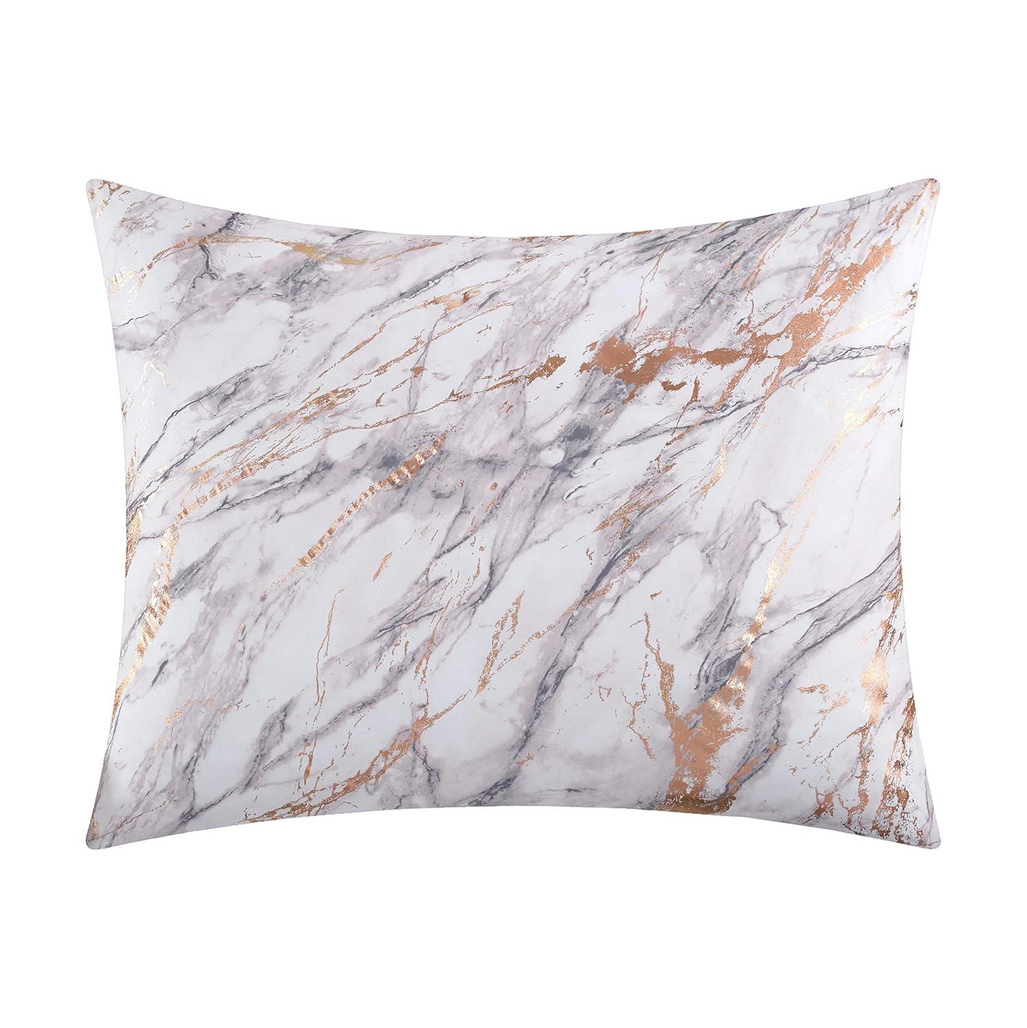 Pop Shop Marble Comforter Set, Twin, Rose Gold T