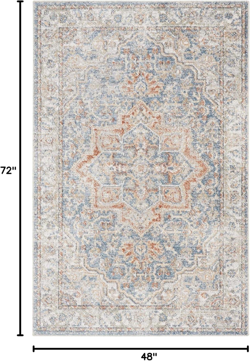 Nourison Washable Astra Vintage Medallion Indoor Flatweave Area Rug