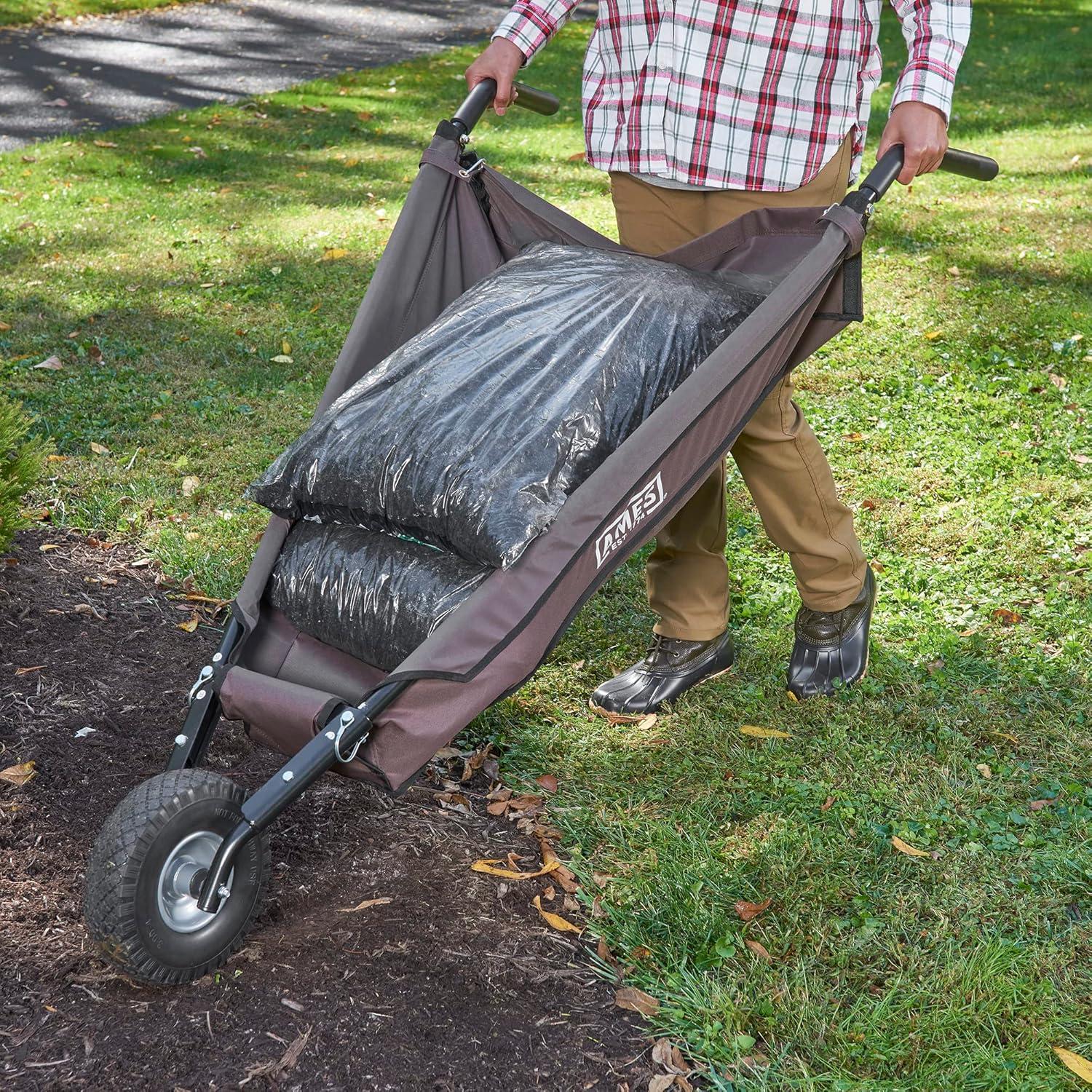 5 cu. ft. Foldable Garden Cart Wheelbarrow - Ames