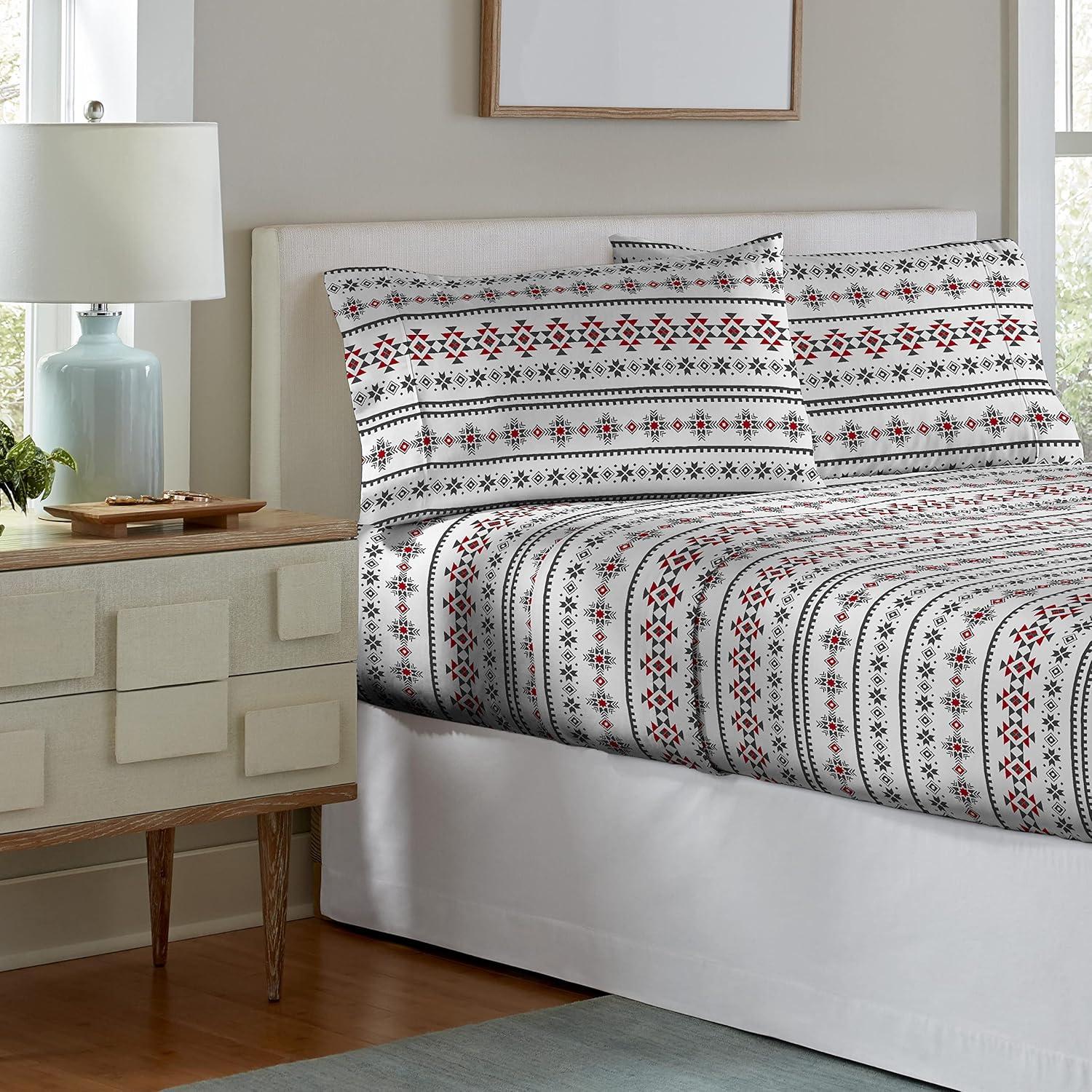 Pointehaven 180 GSM Cotton Flannel Sheet Set - Twin, Northwoods