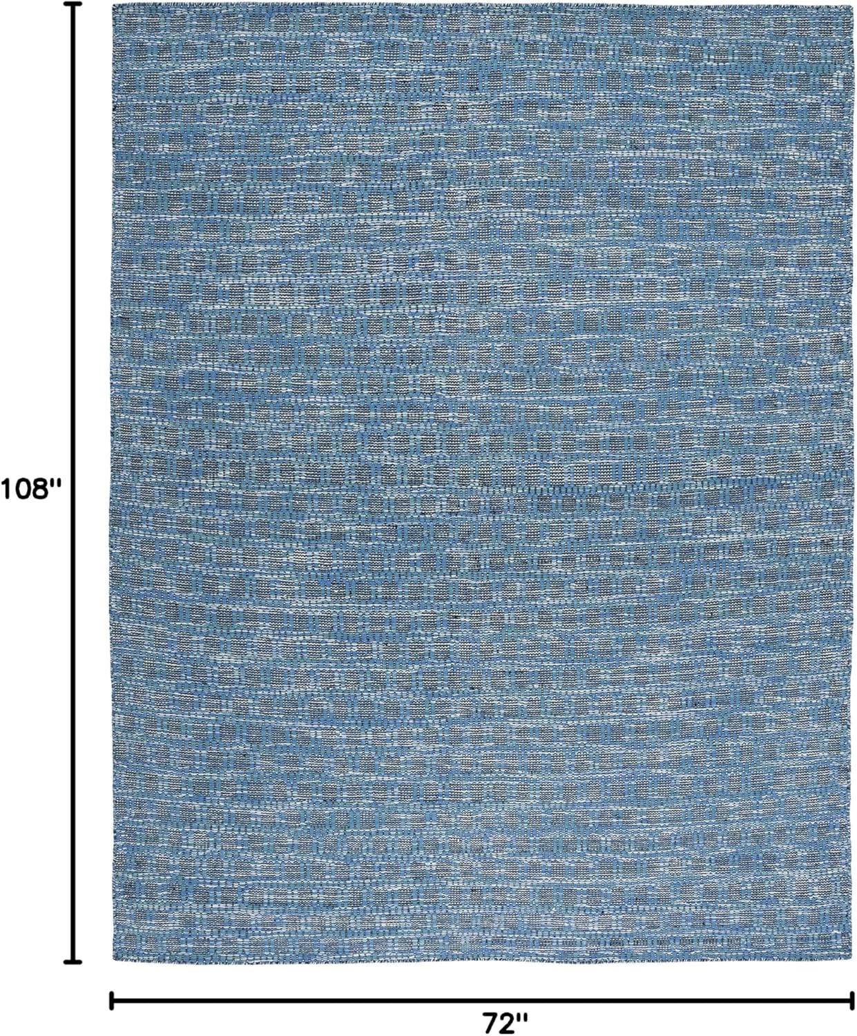 Kilim KLM377 Hand Woven Area Rug - Blue/Black - 6'x9' - Safavieh.