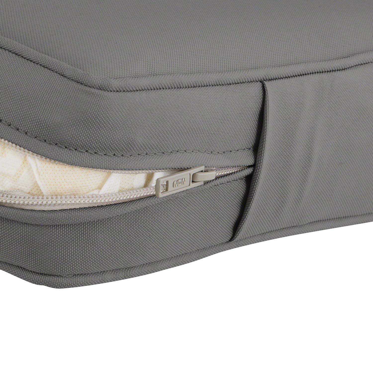 Classic Accessories 62-015-LCHARC-EC Bench Cushion Combo, 48"W x 18"D x 3"Thick, Light Charcoal