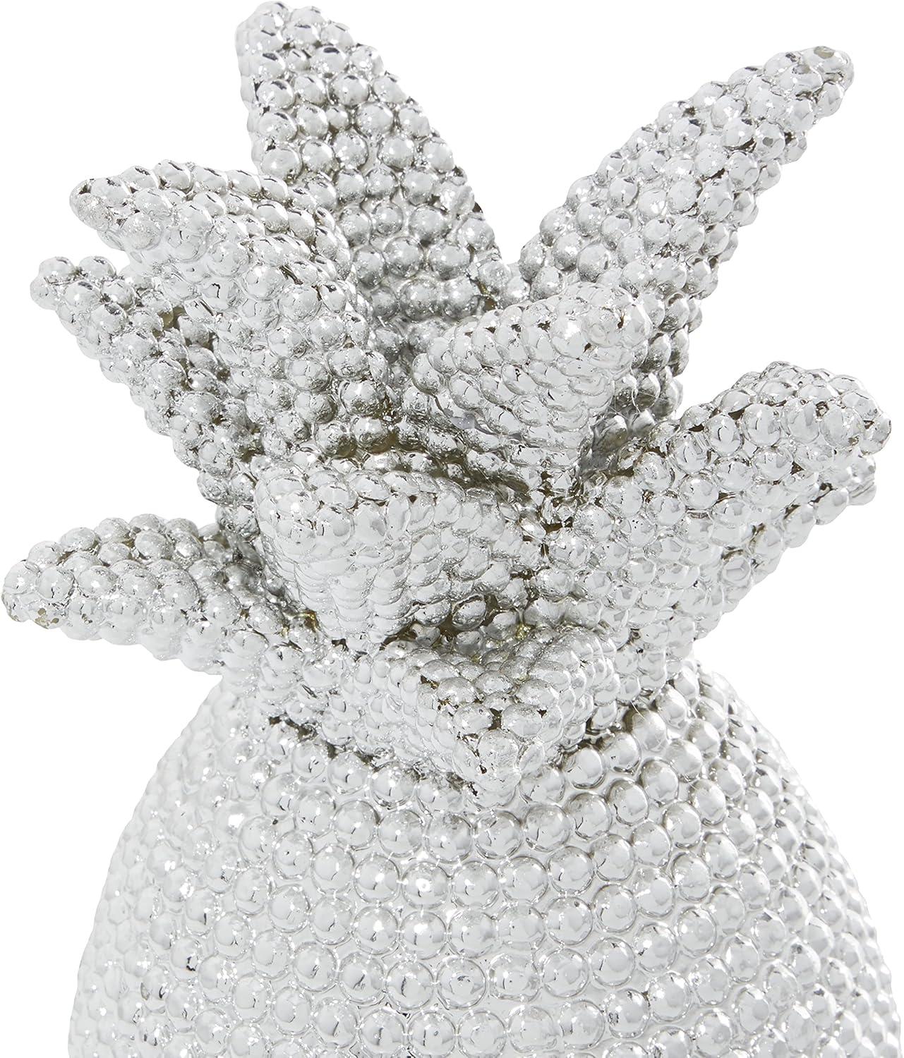 DecMode Polystone Glam Sculpture, Silver