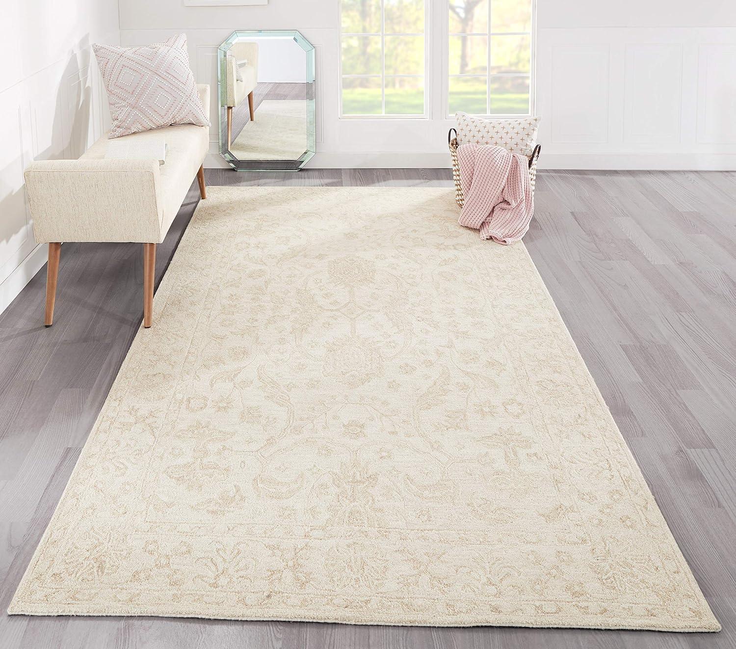 Momeni Traditional Rectangle Area Rug, Beige, 2' X 3'
