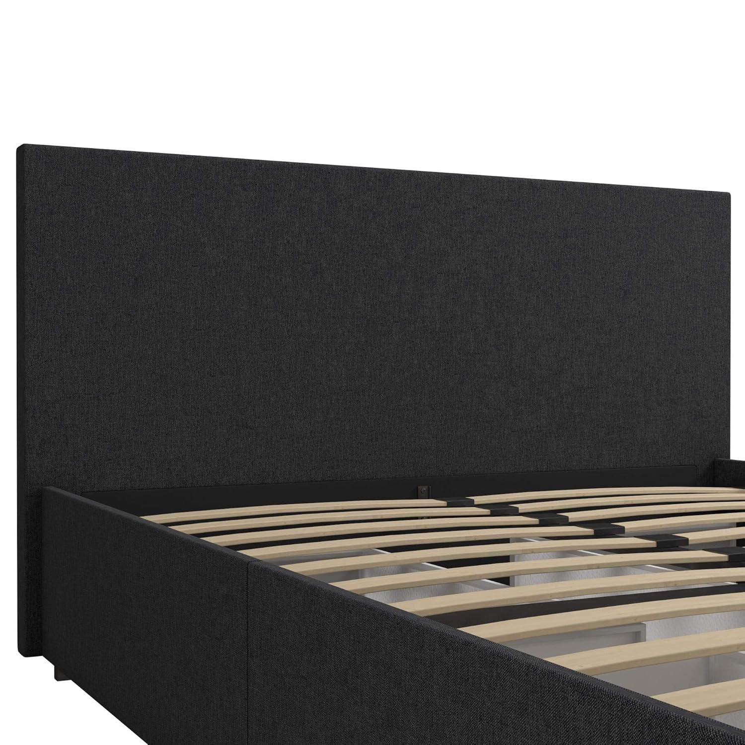 Novogratz Kelly Upholstered Unfinished Platform Storage Bed