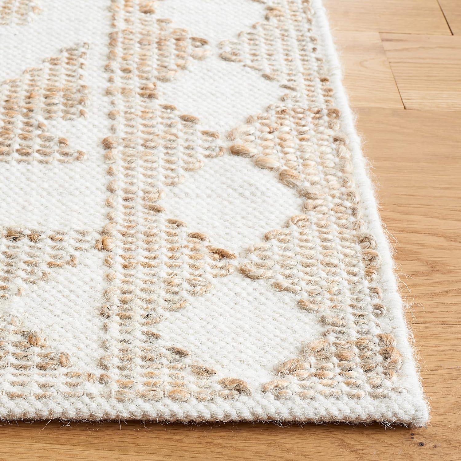 SAFAVIEH Natural Fiber Wesley Solid Area Rug, Ivory/Natural, 3' x 5'