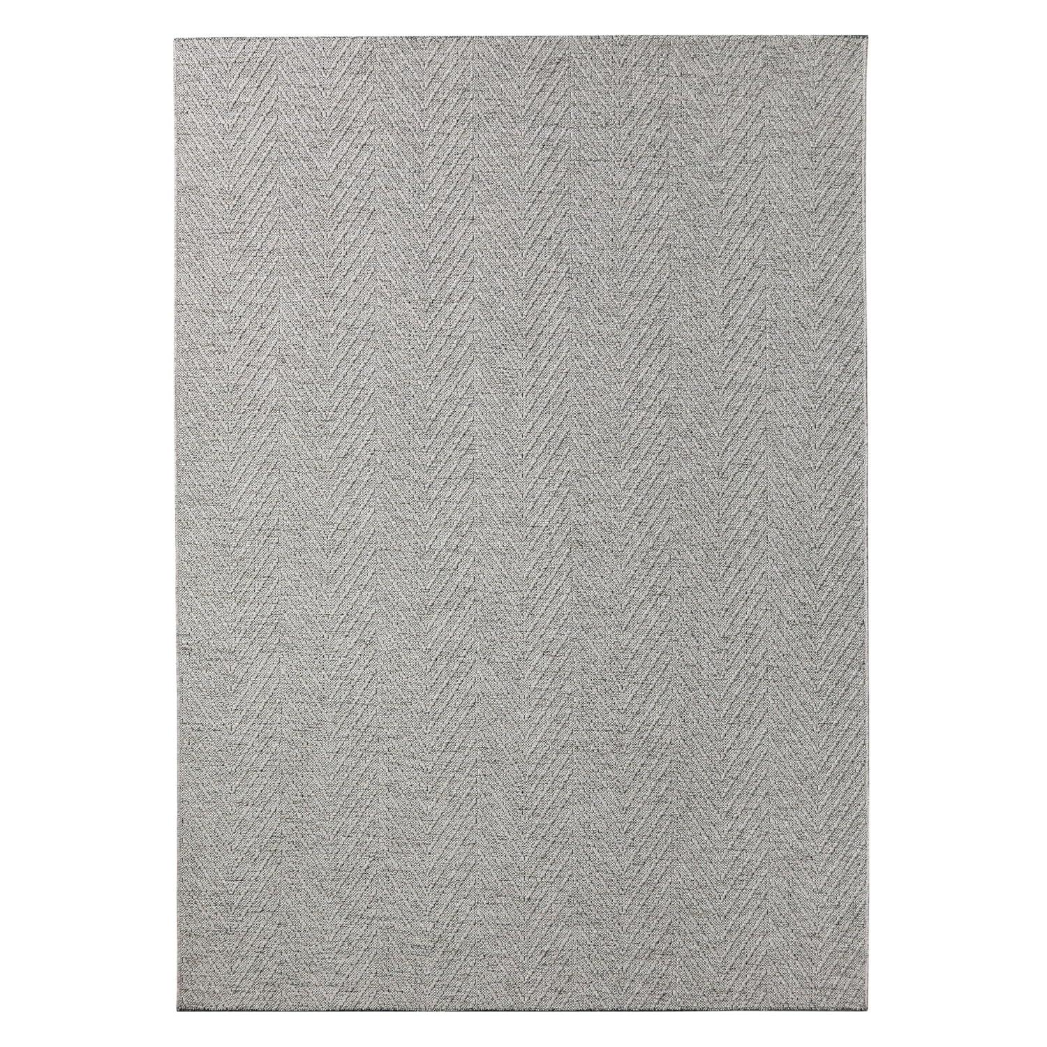 TOWN & COUNTRY BASICS Pax Herringbone Textured Solid Machine Washable Area Rug Grey