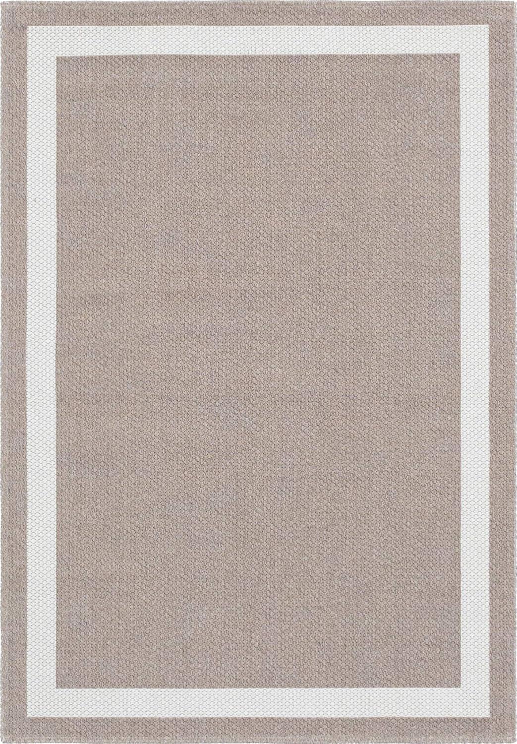 Unique Loom Border Decatur Rug , 6' 4" x 9' 0" ,Taupe