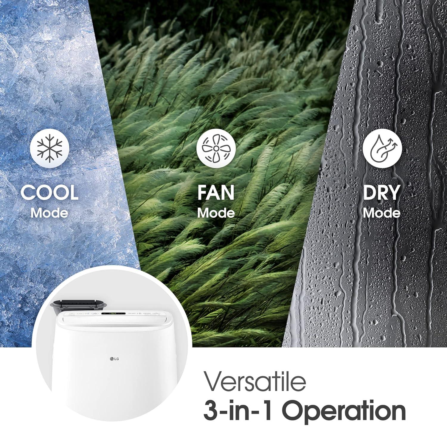 LG 10,000 Btu (Doe/Sacc/Cec) / 14,000 Btu (Ashrae) Dual Inverter Smart Wi-Fi Portable Air Conditioner