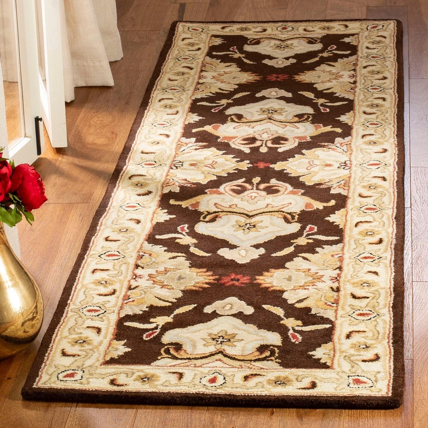 SAFAVIEH Heritage Braganza Traditional Wool Area Rug, Black/Ivory, 2'3" x 4'