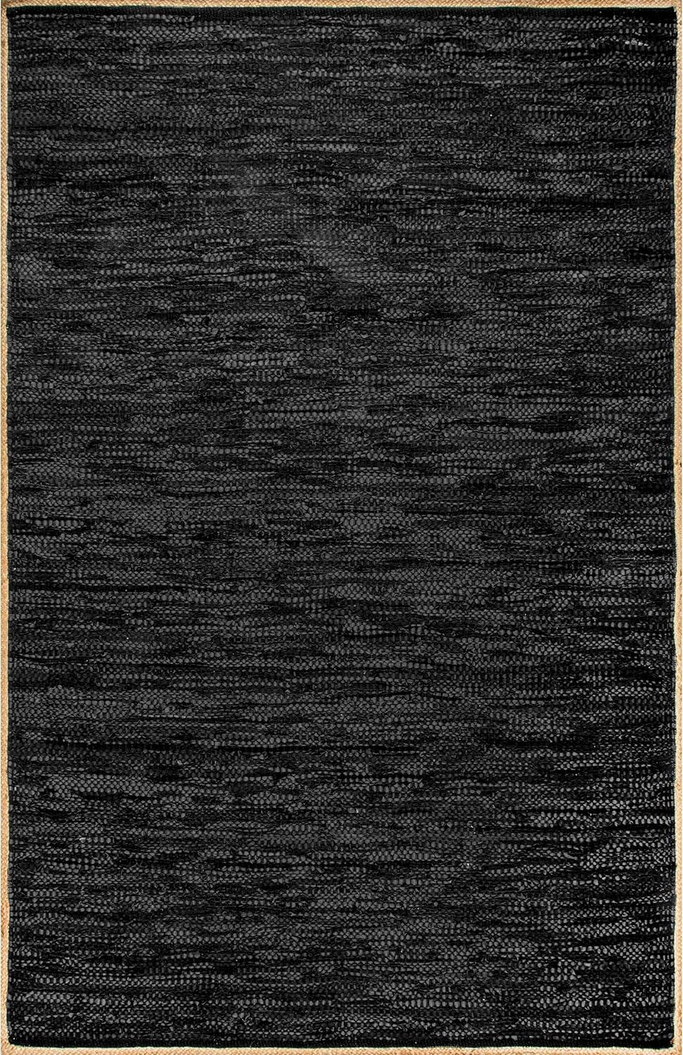 nuLOOM Sabby Hand Woven Leather Flatweave Area Rug