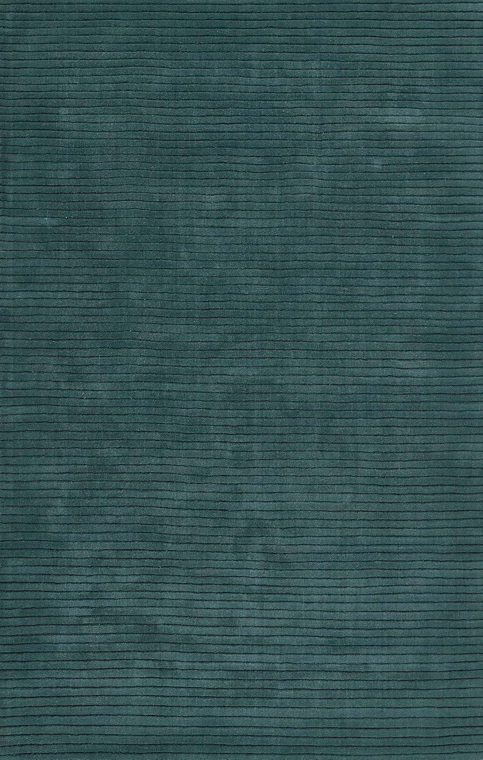 Momeni 2'x4' Asher Solid Handloomed Area Rug Blue: Wool, Medium Pile, Handmade, Indoor, Accent Rectangle Rug