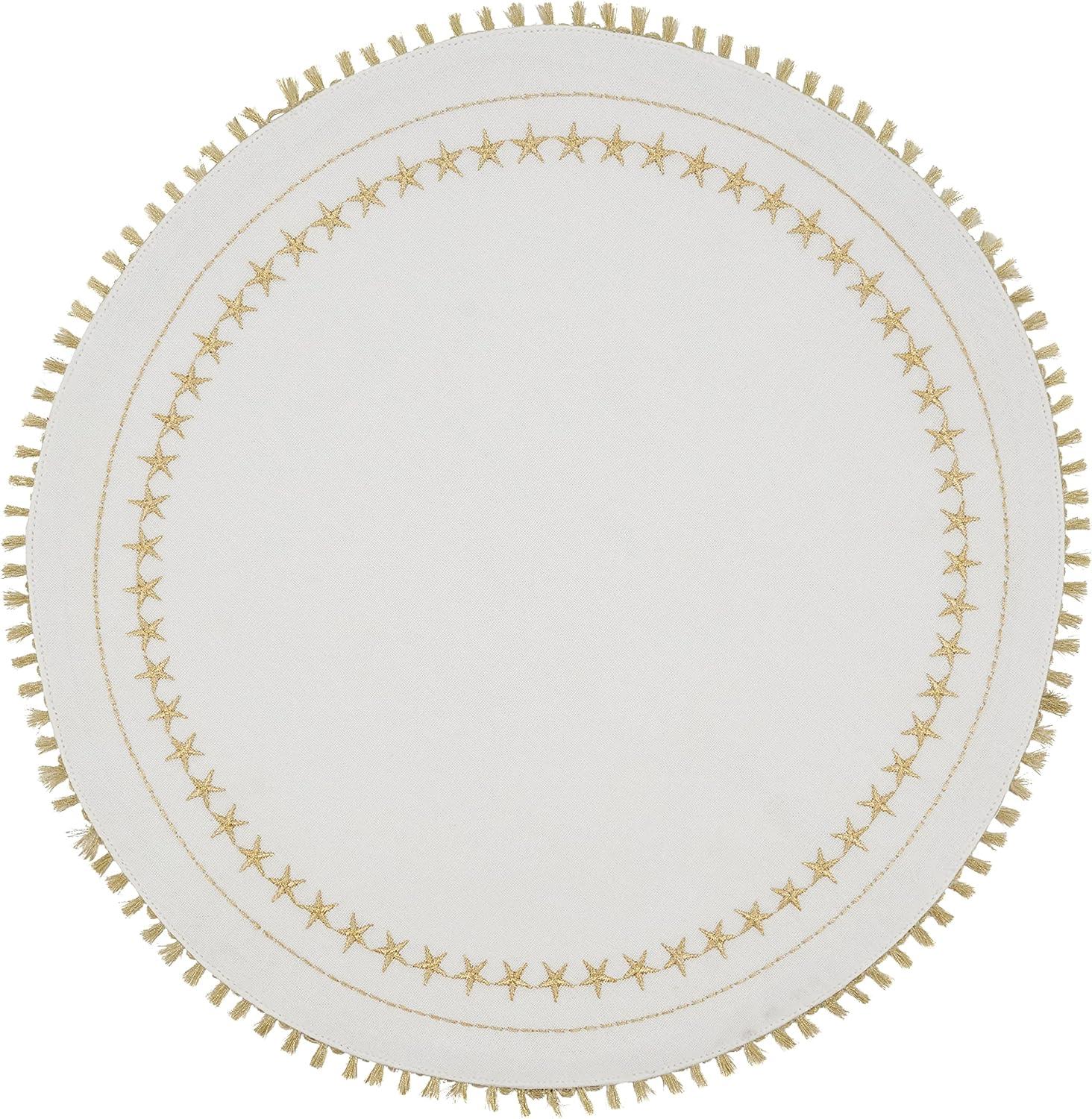 100% Cotton No Pattern Round Placemat