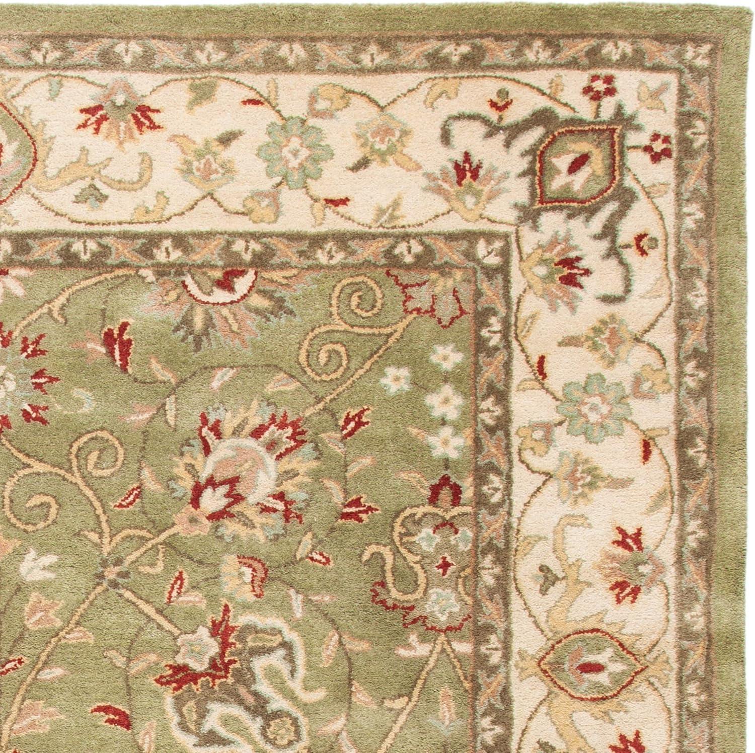 SAFAVIEH Antiquity Lilibeth Traditional Floral Wool Area Rug, Sage, 7'6" x 9'6"