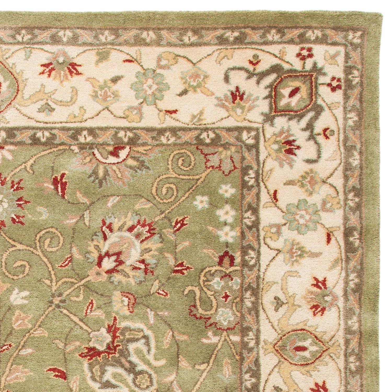 SAFAVIEH Antiquity Lilibeth Traditional Floral Wool Area Rug, Sage, 7'6" x 9'6"