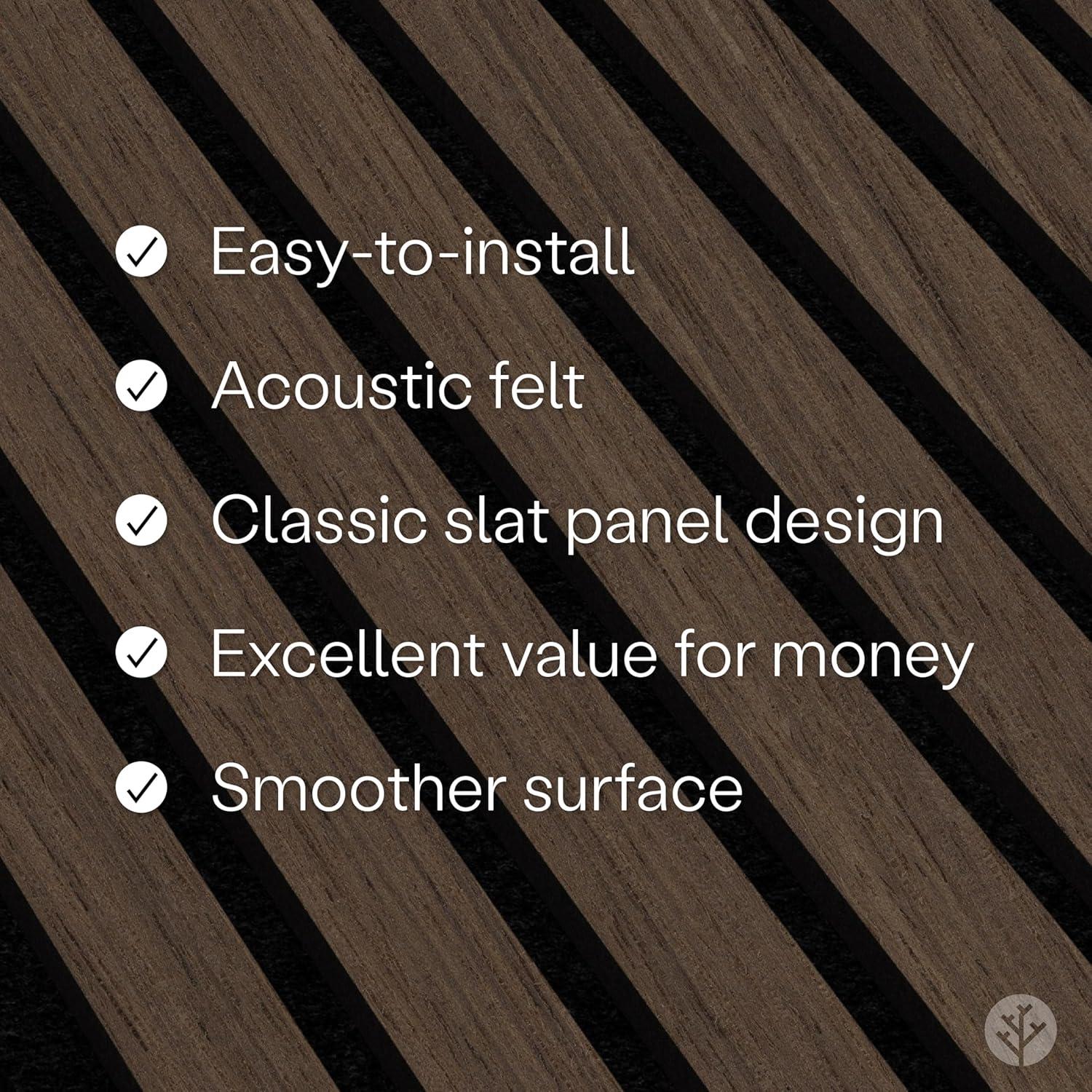 Acupanel™ 94.49" x 12.60" x 0.66" Classic Slat Oak Wood Decorative Wall Panels, 1 Piece, 1 Pack