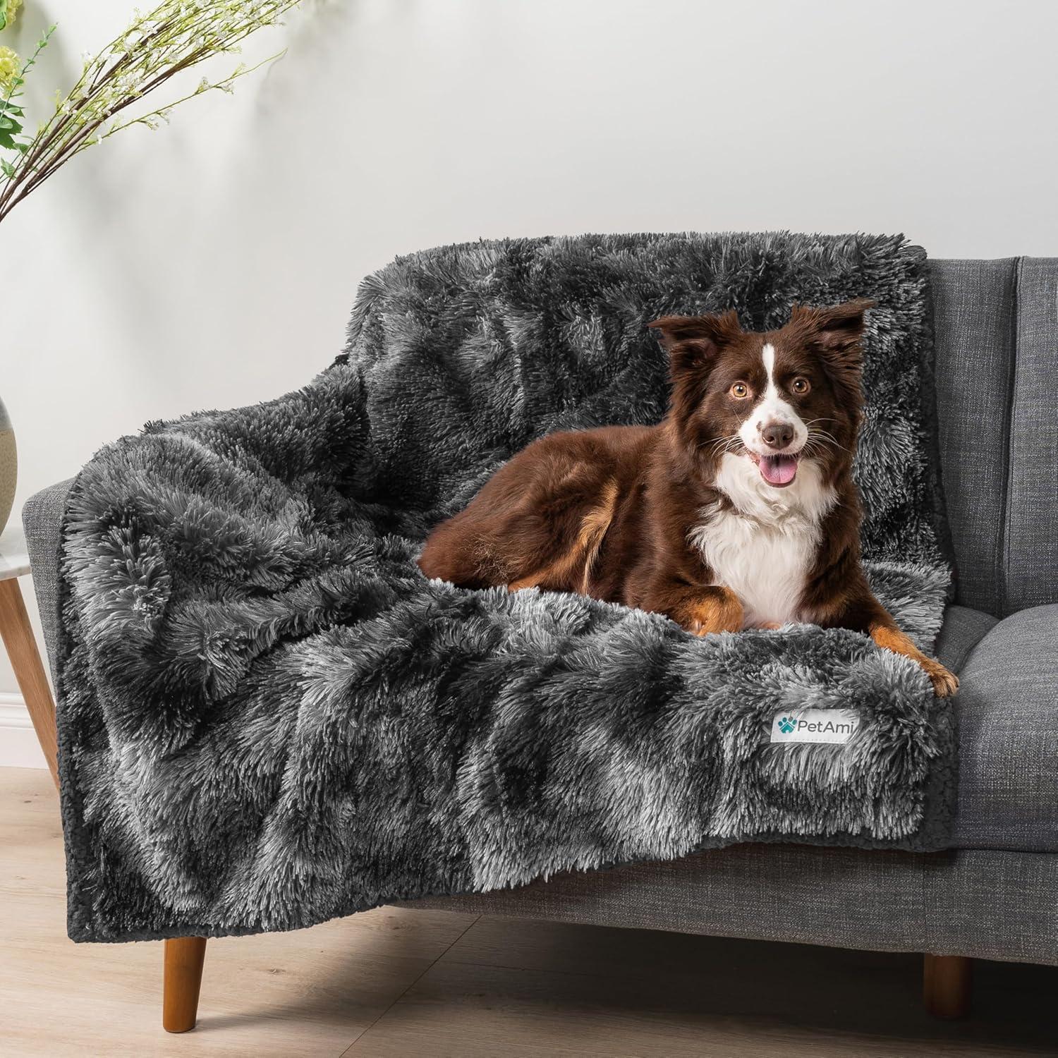 PetAmi Faux Fur Sherpa Pet Blanket