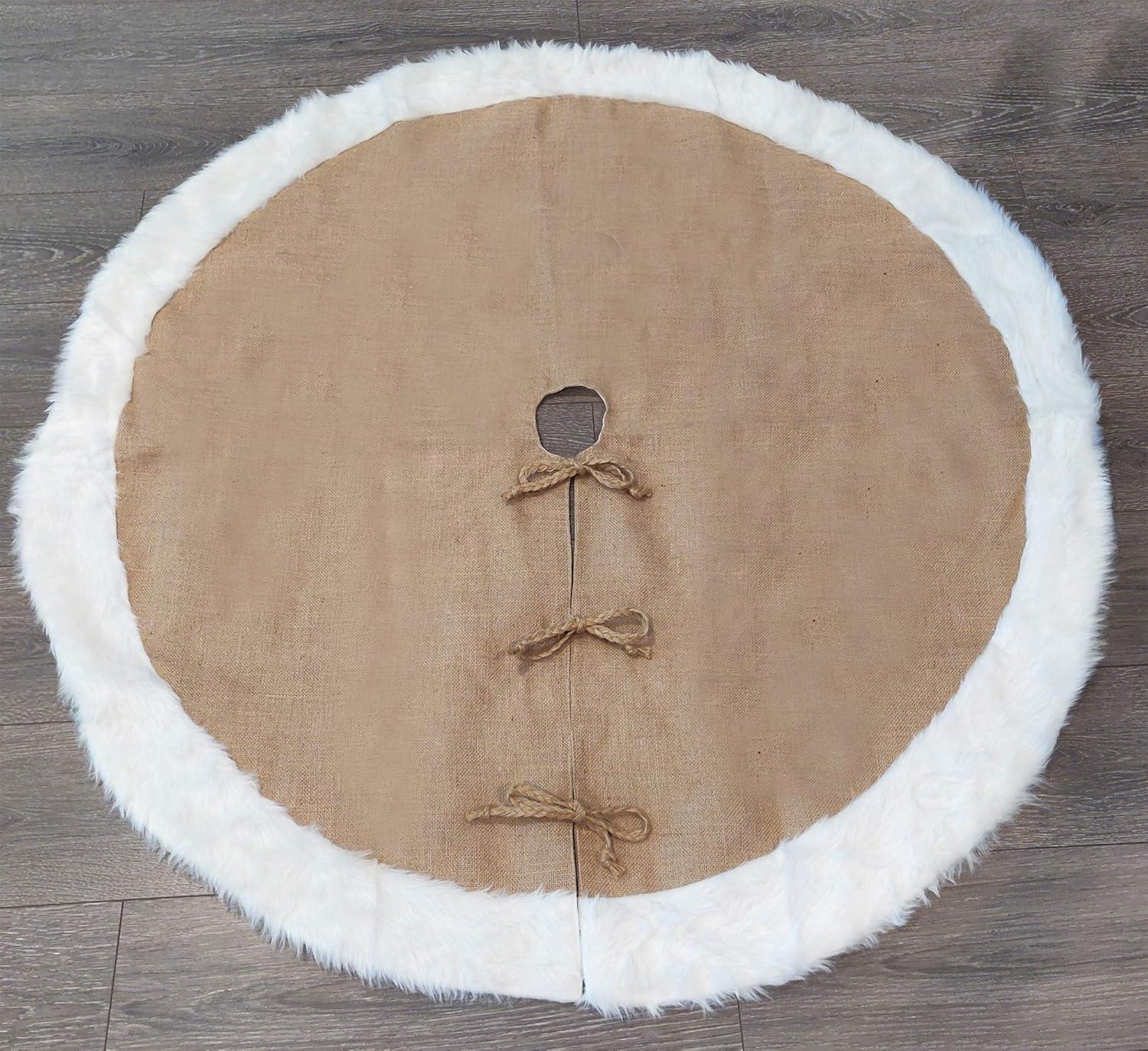 Solid Color Faux Fur Tree Skirt