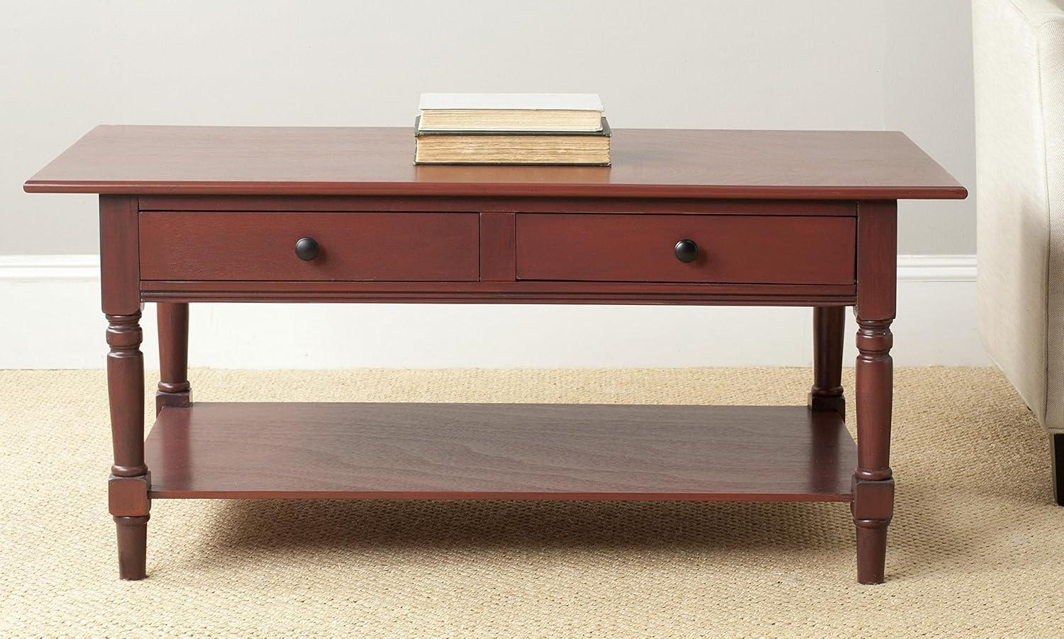 Boris Coffee Table - Distressed Black - Safavieh