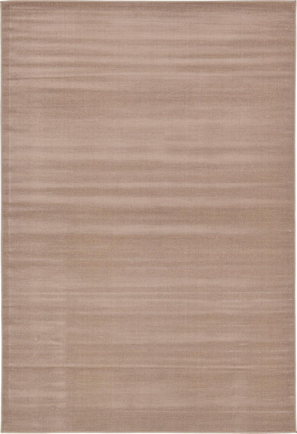 Light Brown SoHo Collection 6' x 9' Easy-Care Synthetic Rug