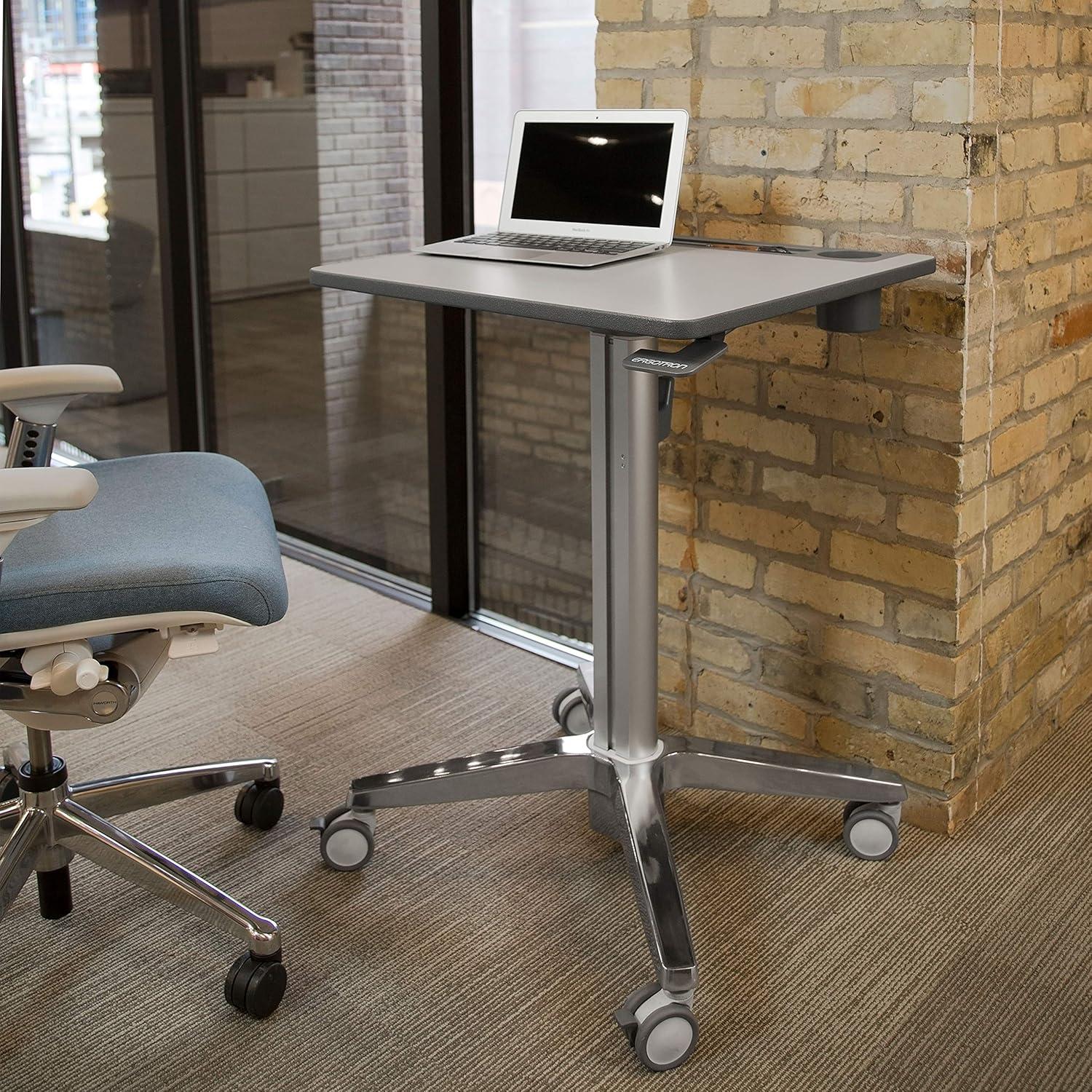 Ergotron LearnFit, Adjustable Standing Desk, Clear Anodized (24-481-003)