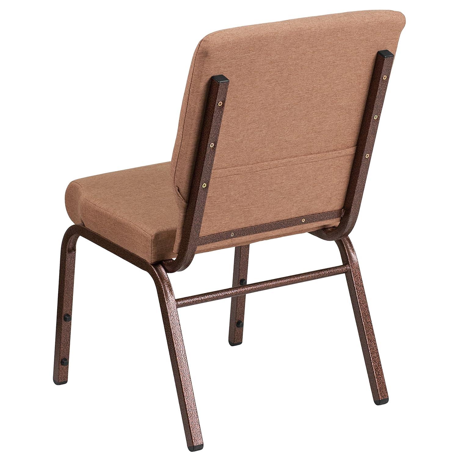 Flash Furniture Caramel Fabric Church Chair,PK4 4-FD-CH02185-CV-BN-GG