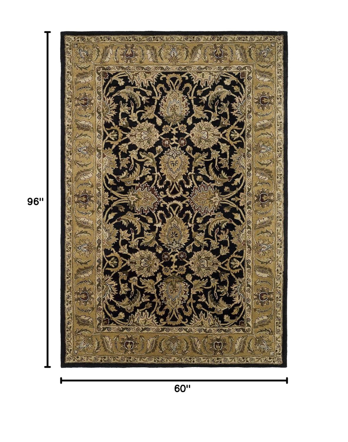 Classic CL252A Hand Tufted Area Rug - Black/Gold - 5'x8' - Safavieh..